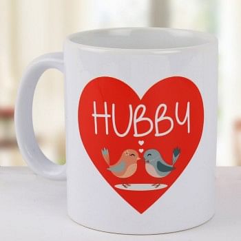 Printed White Mug for Husband