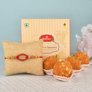 Besan Laddoo N Rakhi Combo