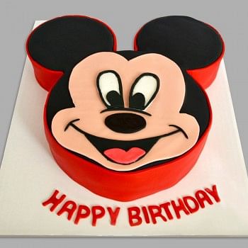 1 Kg Mickey Mouse Theme Chocolate Fondant Cake for Birthday