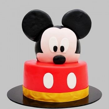  2 Kg Mickey Mouse Theme Chocolate Fondant Cake