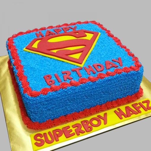 Superman Chocolate Cream Cake
