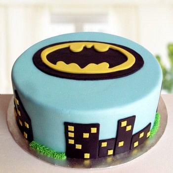 One Kg Batman Theme Designer Chocolate Fondant Cake