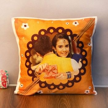 One Personalised Rakhi Theme Cushion