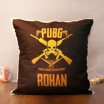 One Personalised PUBG Theme Cushion 