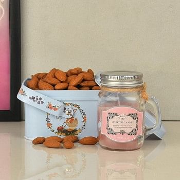 Almond Jar with Strawberry Essence Jar Candle