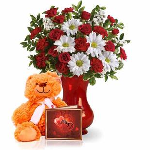 Flowers With Teddy