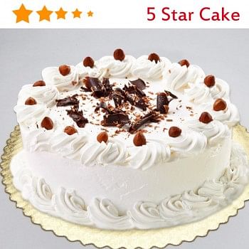 Half Kg 5 Star White Chocolate Round Cream Cake