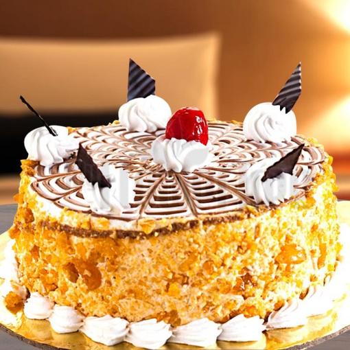 Eggless Butterscotch Cake For Mom