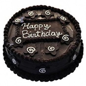 Half Eggless Dark Chocolate Cake for Birthday