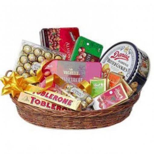 Basket of Imported Chocolates Basket of Imported Chocolates