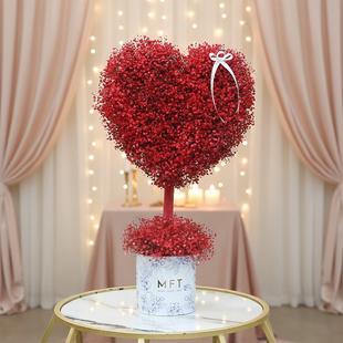 Heart Shape Red Gypsum Box Arrangement