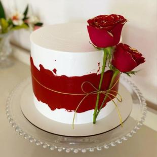 Red Rose Romance Cake