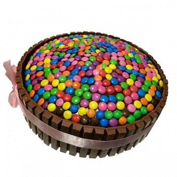 Half Kg Rainbow KitKat Gems Chocolate Cake