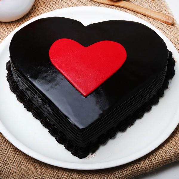 Heart Shape Truffle Cake
