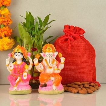 Laxmi Ganesha and Almond pack for Diwali