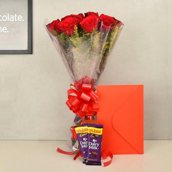 Flower Chocolate Greeting Card