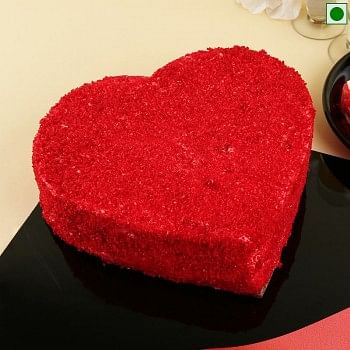 Heart Shape Eggless Red Velvet Cake