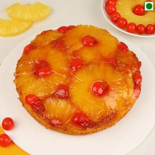 Pineapple Upside Down Cake (Eggless)
