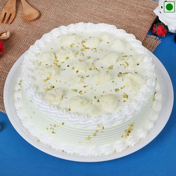 Half Kg Rasmalai Vanila Eggless Cake