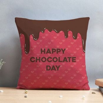Happy Chocolate Day Cushion