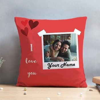 One Personalised Name and Photo Cushion