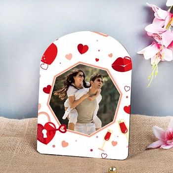 One Personalised Photo Table Top 7 inches of Height