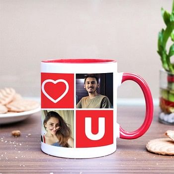 I Love U Theme Personalised Coffee Mug
