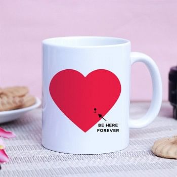 Heart Pattern Printed Mug