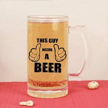 Beer Mug with Printed Quote
