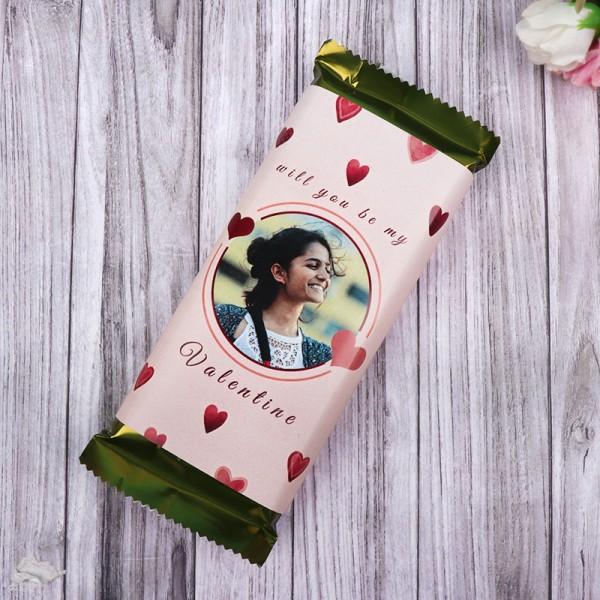 Set of 2 Cadbury Temptation Personalised Photo Chocolate for Valentines Day