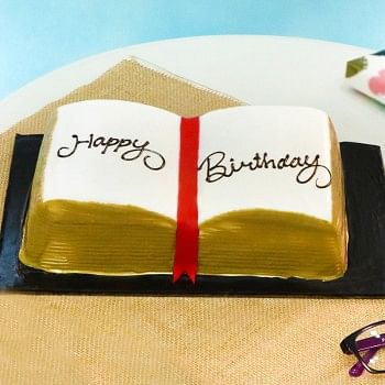 One Kg Chocolate Truffle Cake in the Shape of Book for Birthday