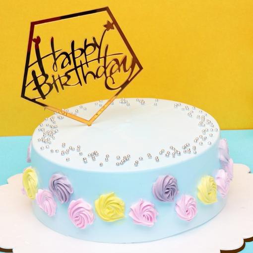 Floral River Birthday Cake