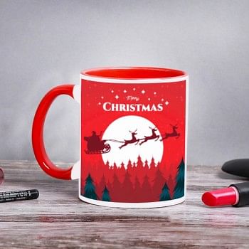 Christmas Red Handle Mug