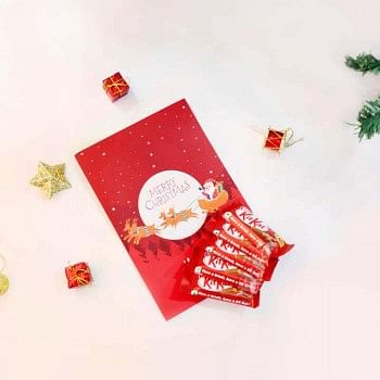 Christmas Greeting Card with Kitkat Chocolates