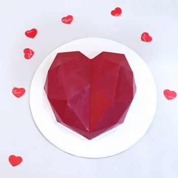 Red Heart Pinata Cake