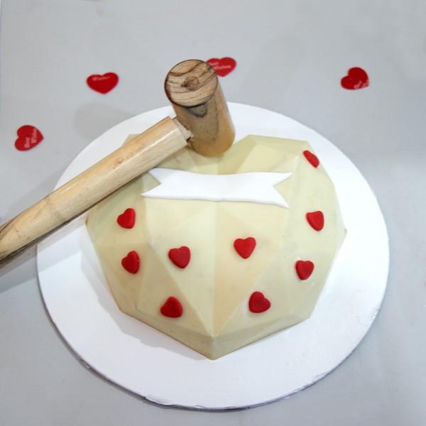 Heart Shape Pinata Cake