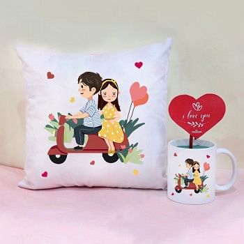 Mug and Cushion for Couple