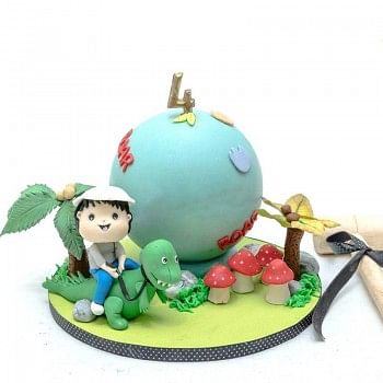Dinasour Theme Kids Pinata Cake