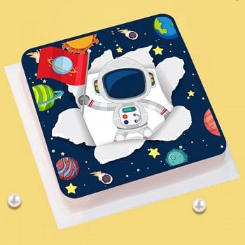 Astronaut Theme Cake