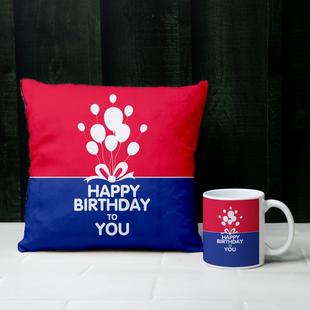 Birthday Cushion and Mug