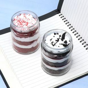 Velvety Chocolate Jar Cakes