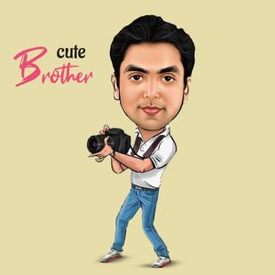 Cute Brother Caricature