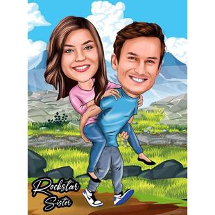 Rock Star Sister Caricature