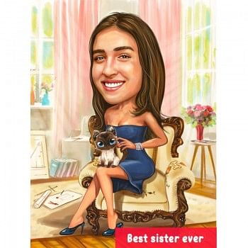 Best Sister Ever Caricature