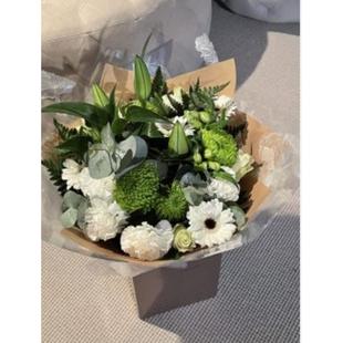 Green White Hand Tied