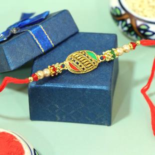 Exquisitely Ethnic Meenakari Rakhi
