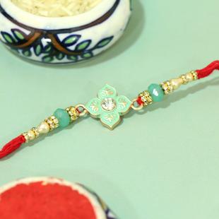Attractive Floral Meenakari Rakhi
