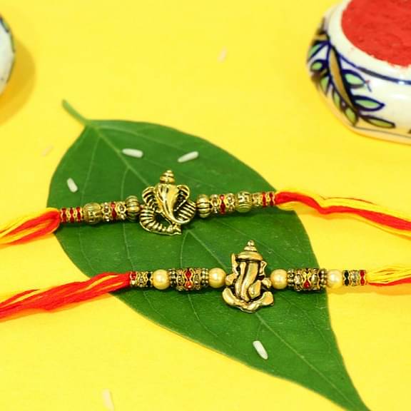 Set of 2 Ganesha Rakhi