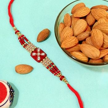 Royal Kundan Rakhi with Almonds