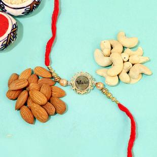 Eyecatching Golden Veera Rakhi Combos 